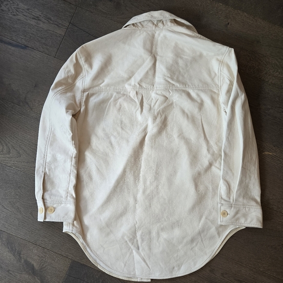 Wilfred The Ganna Shirt Jacket Size Small Cream Aritzia - Picture 6 of 10